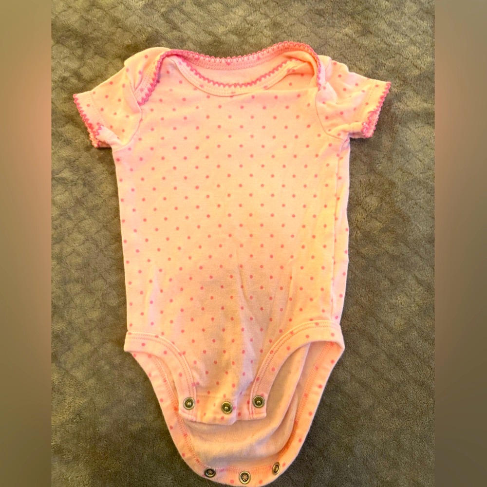 FREE with any purchase/ Pink Onesie / Polka Dots / 0-3 Months / NWOT